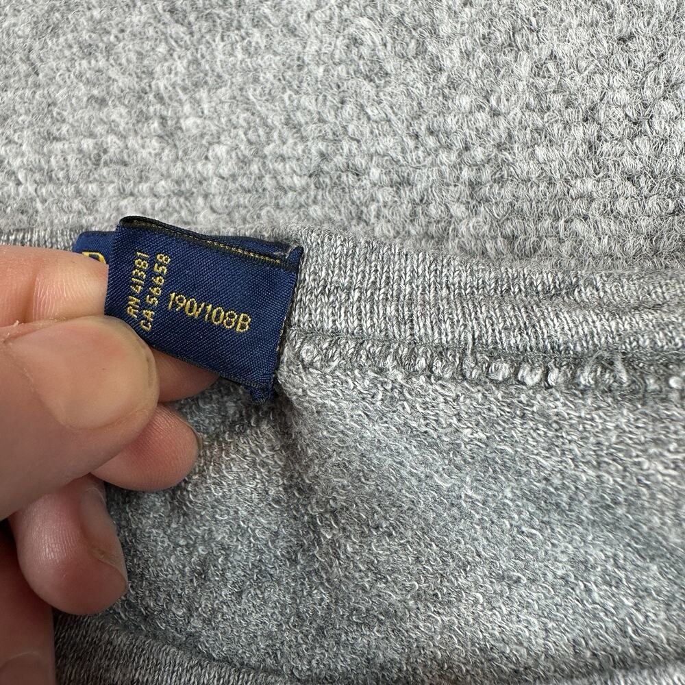 Ralph Lauren Sweatshirt Mens XXL 2XL Grey French Terry Pullover Crewneck Pony - Picture 7 of 10